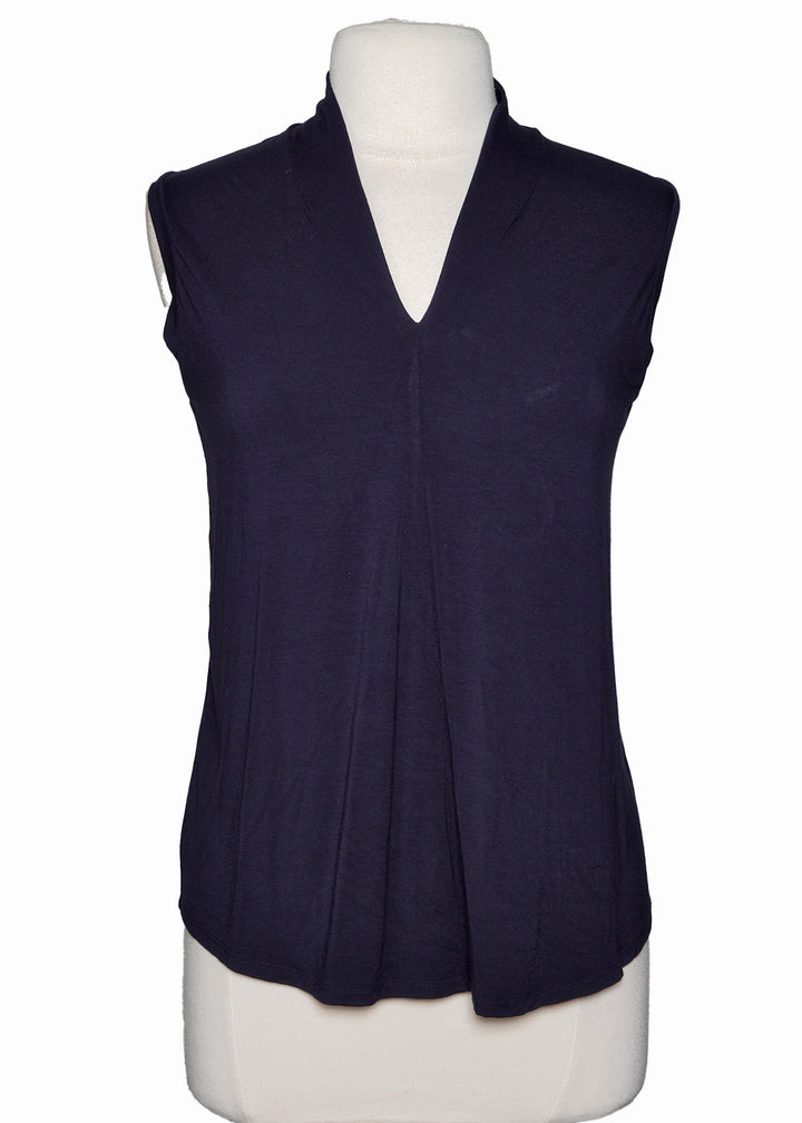 Swing Control Bamboo Sleevless Top - Navy - Skorzie