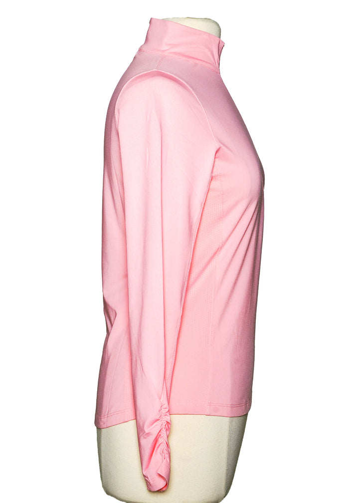 Golftini Zip Mock Polo - Light Pink - Skorzie