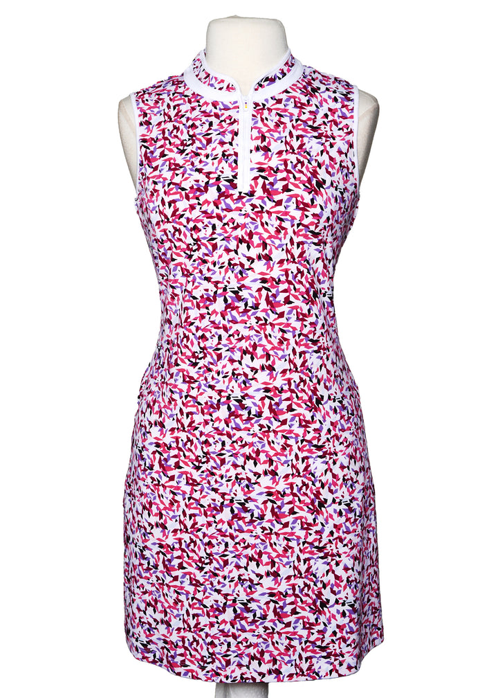 Swing Control Printed Dress - Funfetti Pink - Skorzie