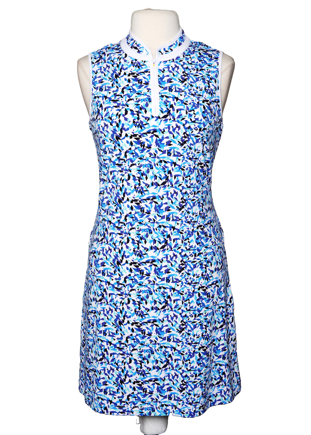 Swing Control Printed Dress - Funfetti Blue - Skorzie