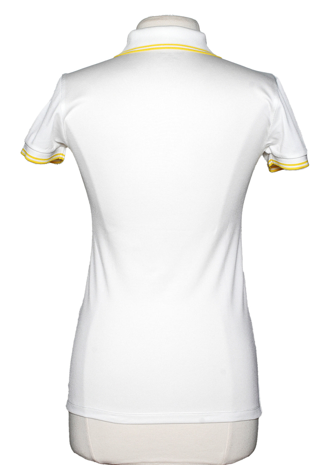 Tory Sport Short Sleeve  Polo - White/Yellow - Size X-Small - Skorzie