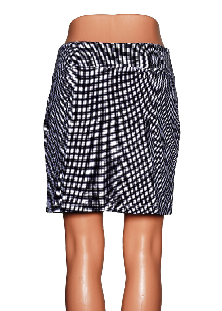IBKUL Pull On Gingham Skort - Black - Skorzie
