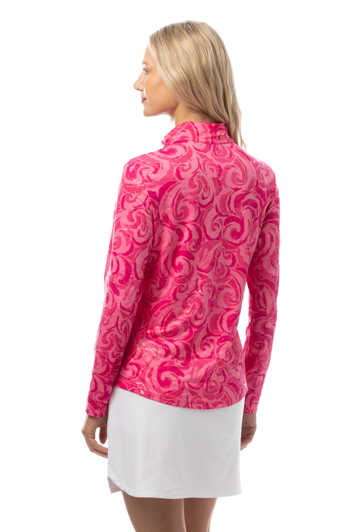SanSoleil SolShine Foil Print Mock - Whirlwind Pink