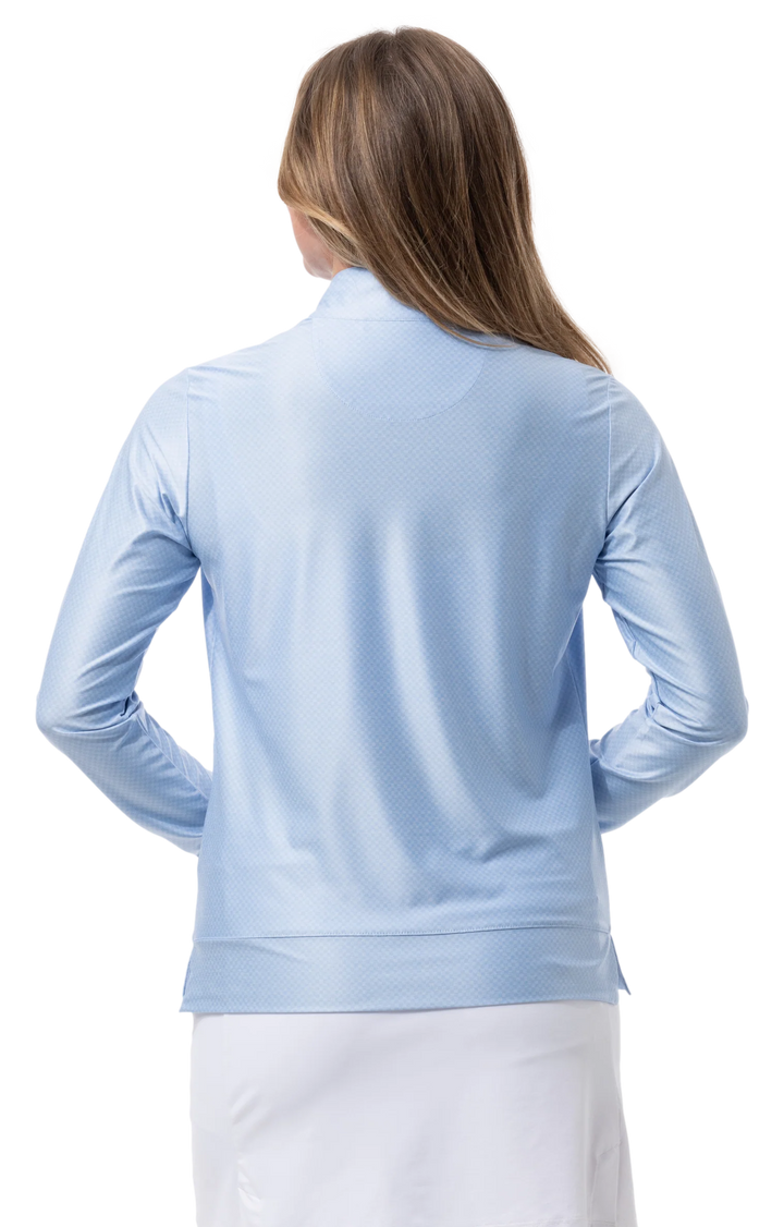 SanSoleil SolMelange 1/4 Zip Pullover - Malibu Check - Skorzie