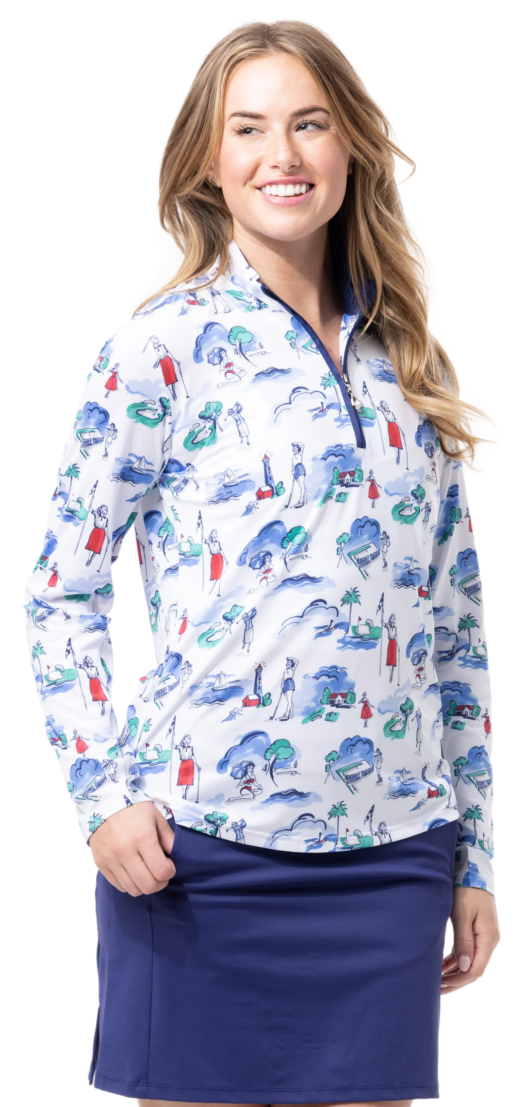 SanSoleil SolCool Print Mock - Club Life - Skorzie