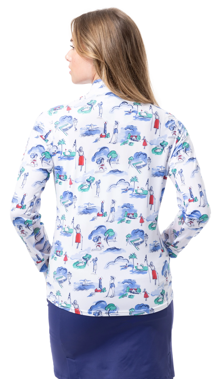 SanSoleil SolCool Print Mock - Club Life - Skorzie