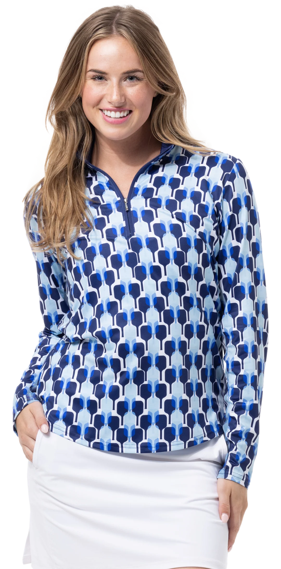 SanSoleil SolCool Print Mock Top  - Paddywack - Skorzie