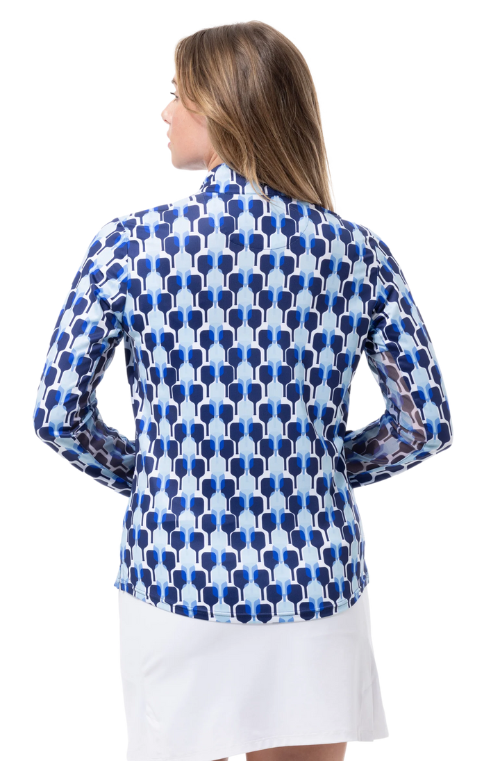 SanSoleil SolCool Print Mock Top  - Paddywack - Skorzie