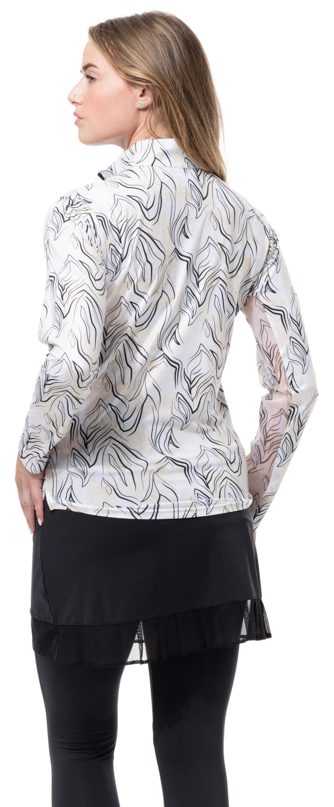 SanSoleil SolCool Print Mock Top  - Skinz - Skorzie