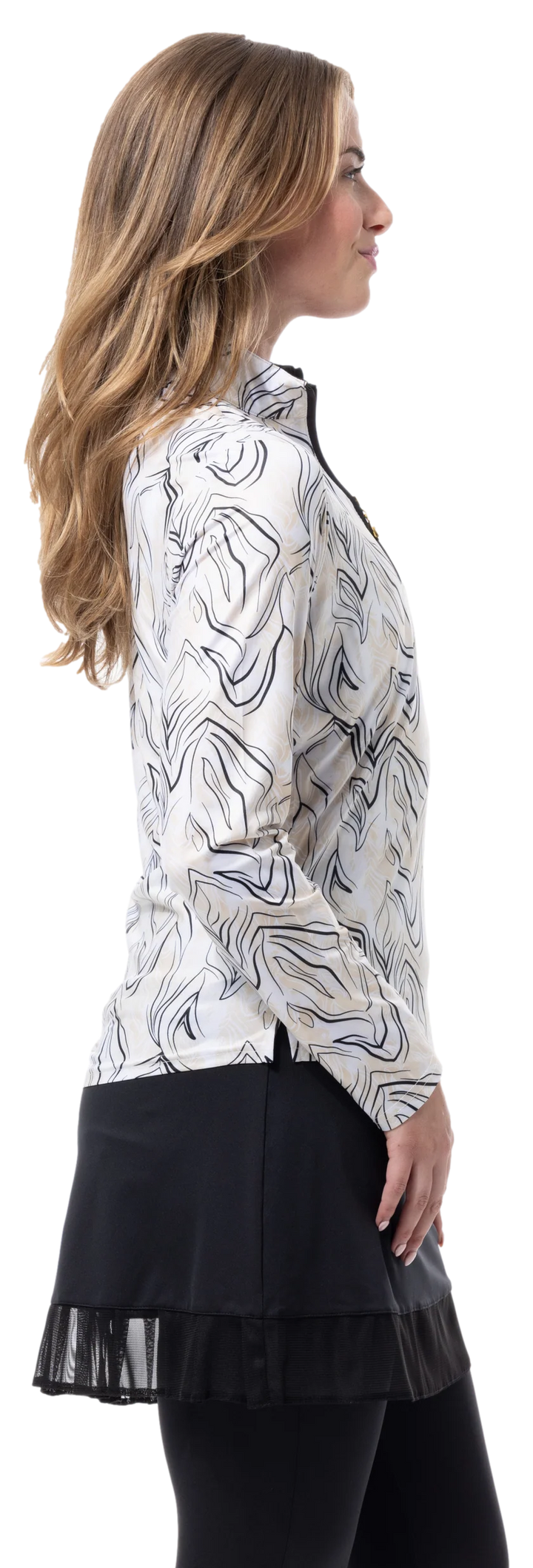 SanSoleil SolCool Print Mock Top  - Skinz - Skorzie