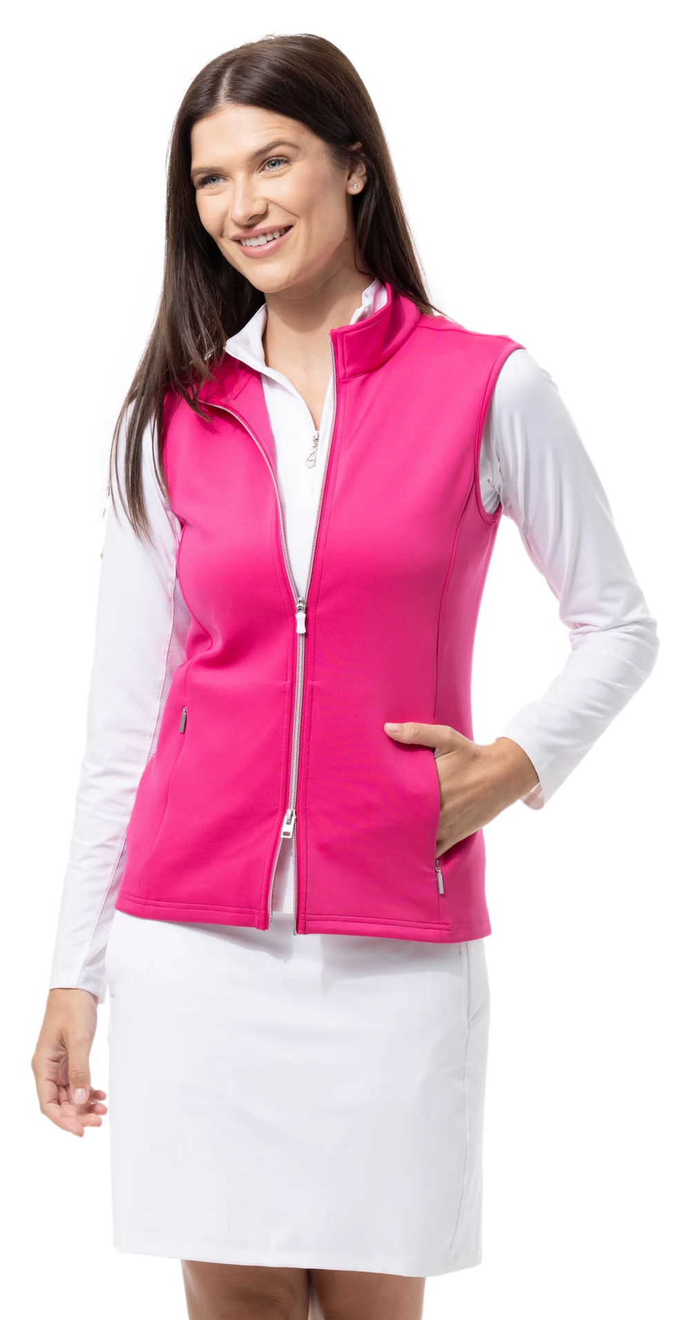 SanSoleil Sol-Layer Vest - Fuchsia - Skorzie