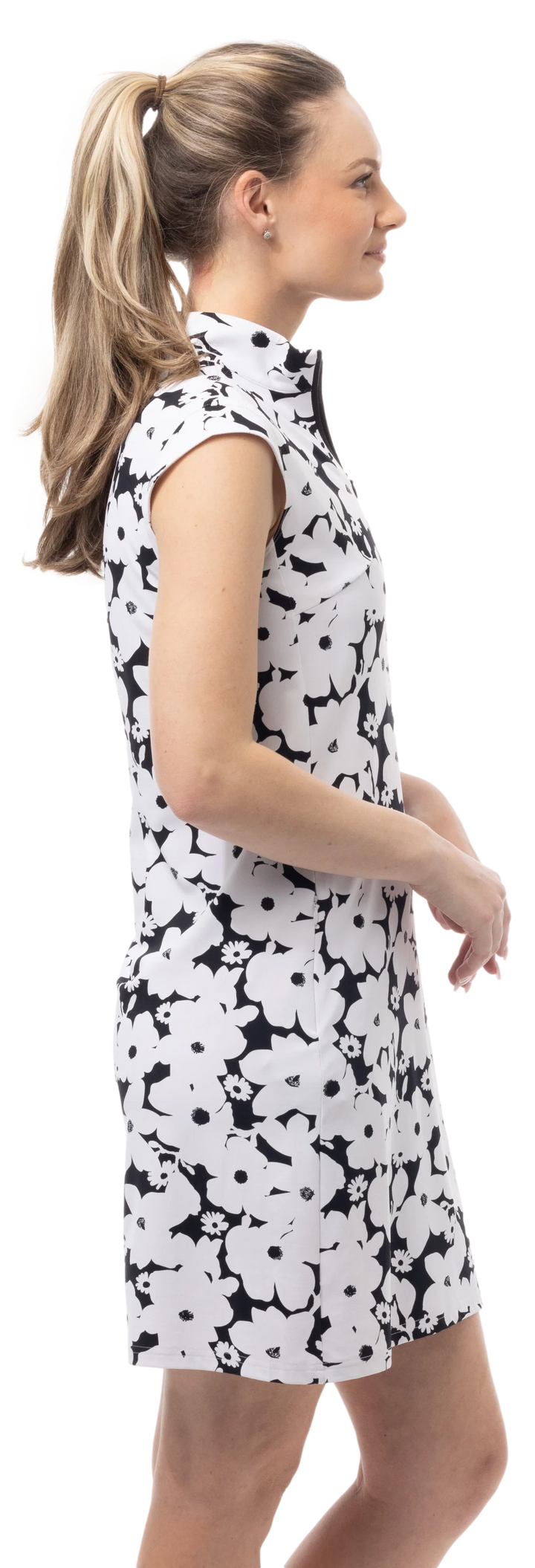 SanSoleil Solstyle Cool Sleeveless Collar Dress - Magnolia Black