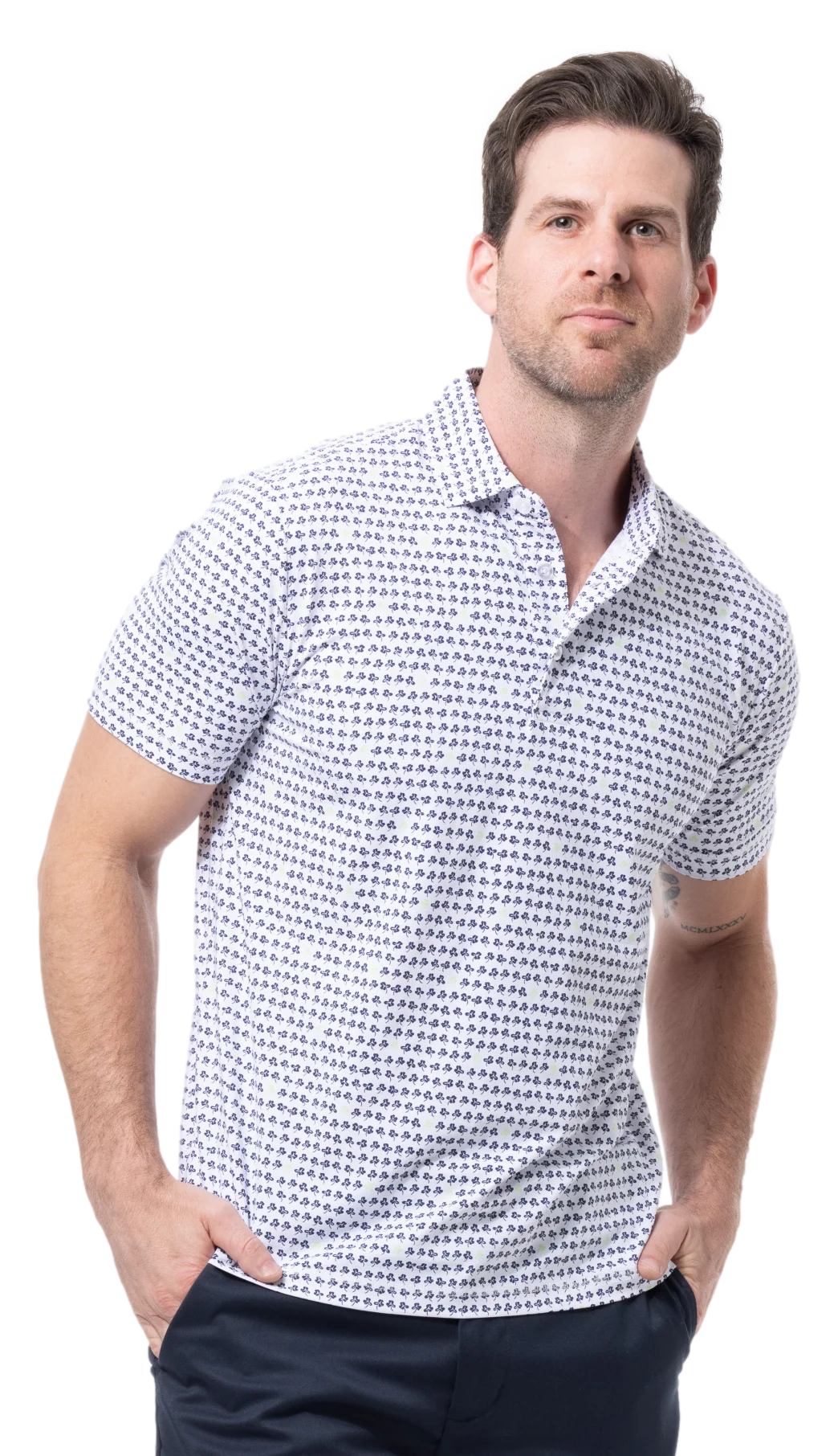 SanSoleil Mens SolAir Cool Short Sleeve Polo - Lucky Break