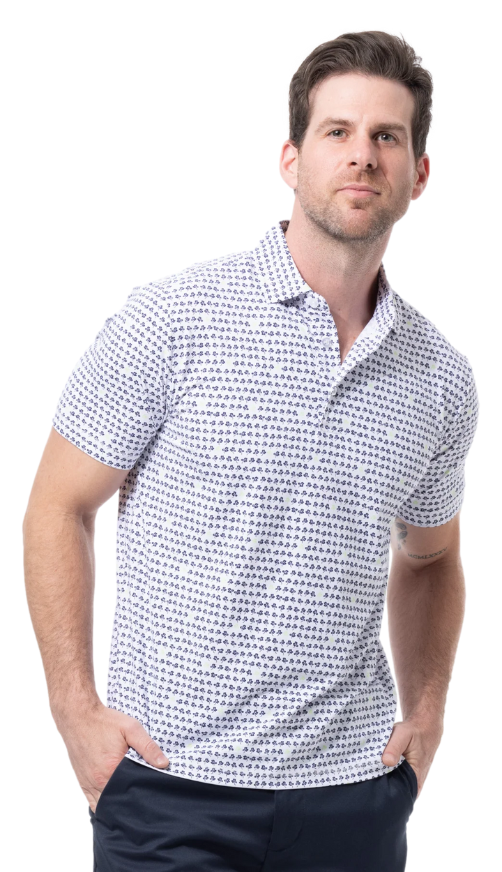 SanSoleil Mens SolAir Cool Short Sleeve Polo - Lucky Break