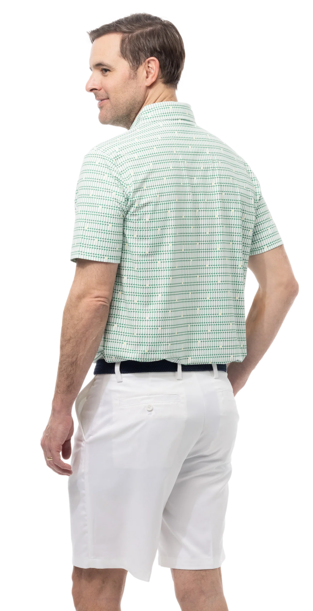 SanSoleil Mens SolTek ICE Short Sleeve Polo - Mastermind Green
