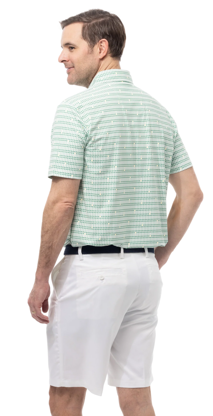 SanSoleil Mens SolTek ICE Short Sleeve Polo - Mastermind Green