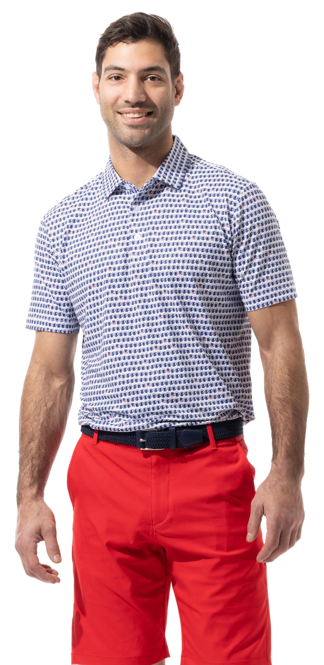SanSoleil Mens SolTek ICE Short Sleeve Polo - US Ale