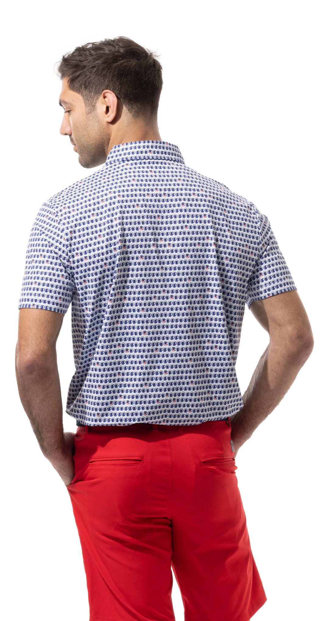 SanSoleil Mens SolTek ICE Short Sleeve Polo - US Ale