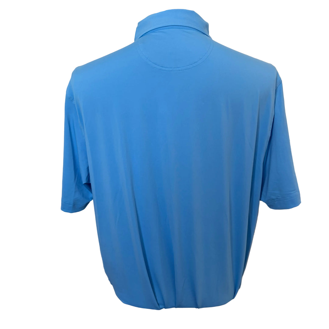 Bobby Jones Performance Jersey Solid Polo (w/ logo) - Sky Blue - Skorzie