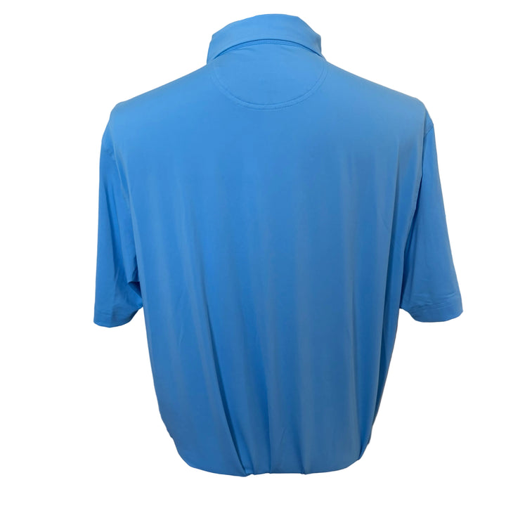 Bobby Jones Performance Jersey Solid Polo (w/ logo) - Sky Blue - Skorzie