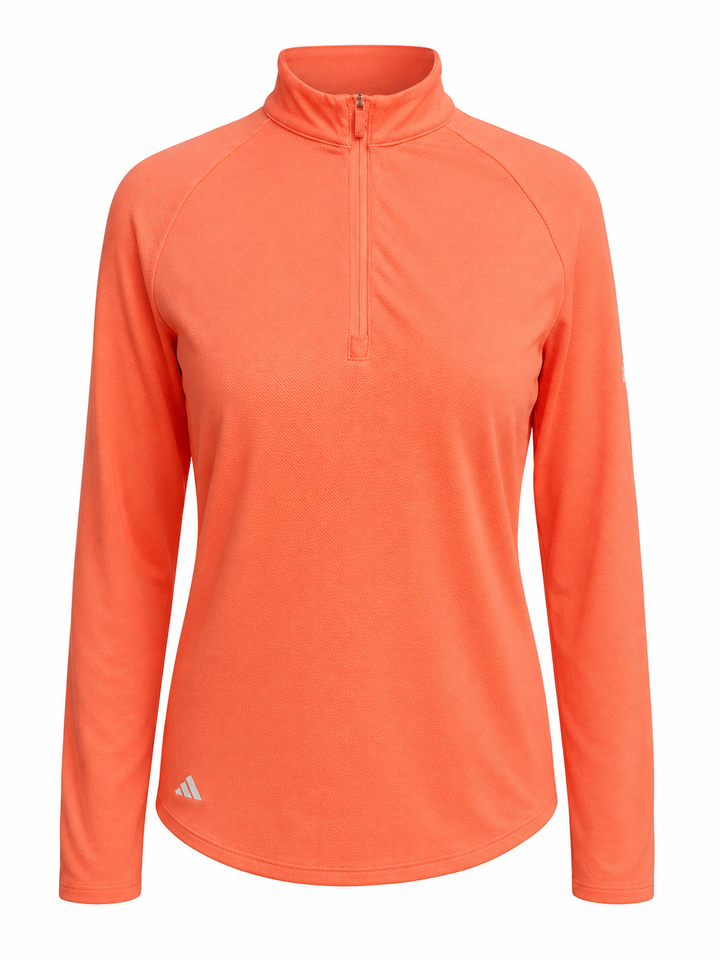 Adidas Ladies Golf Quarter Zip (w/ logo) - Orange - Small