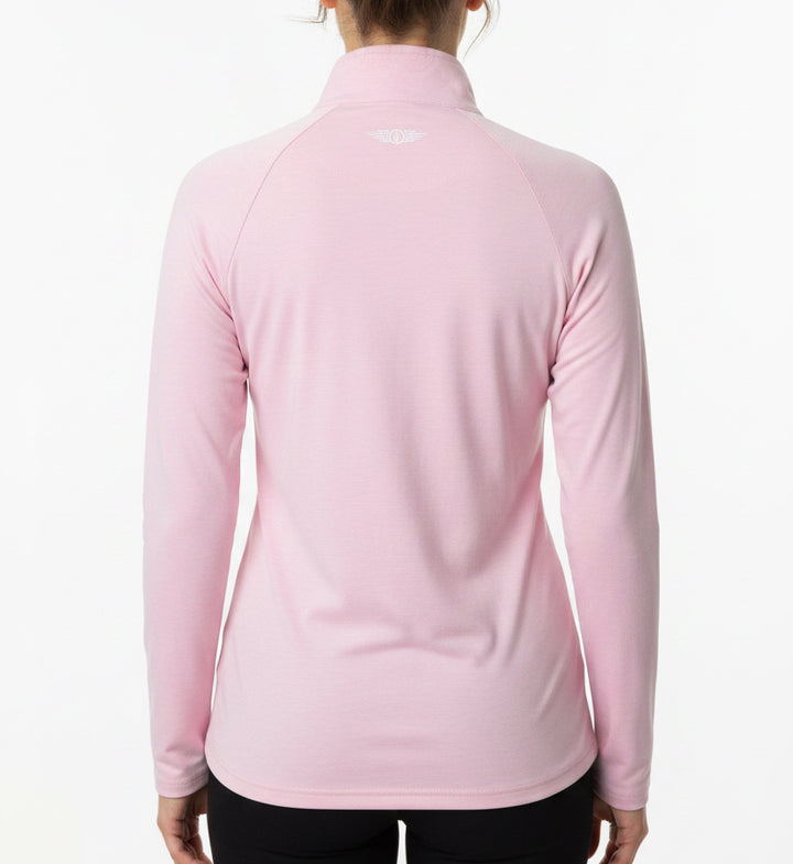 Straight Down Women's Golf Quarter Zip Clara (w/ logo) Pink Floyd