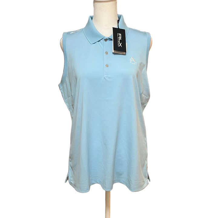 RLX SL Polo (w/ logo) - Pool Blue