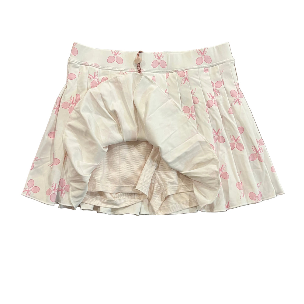 Love Shack Fancy Dancia Printed Active Skort (13") - Victory White - X-Small - Skorzie