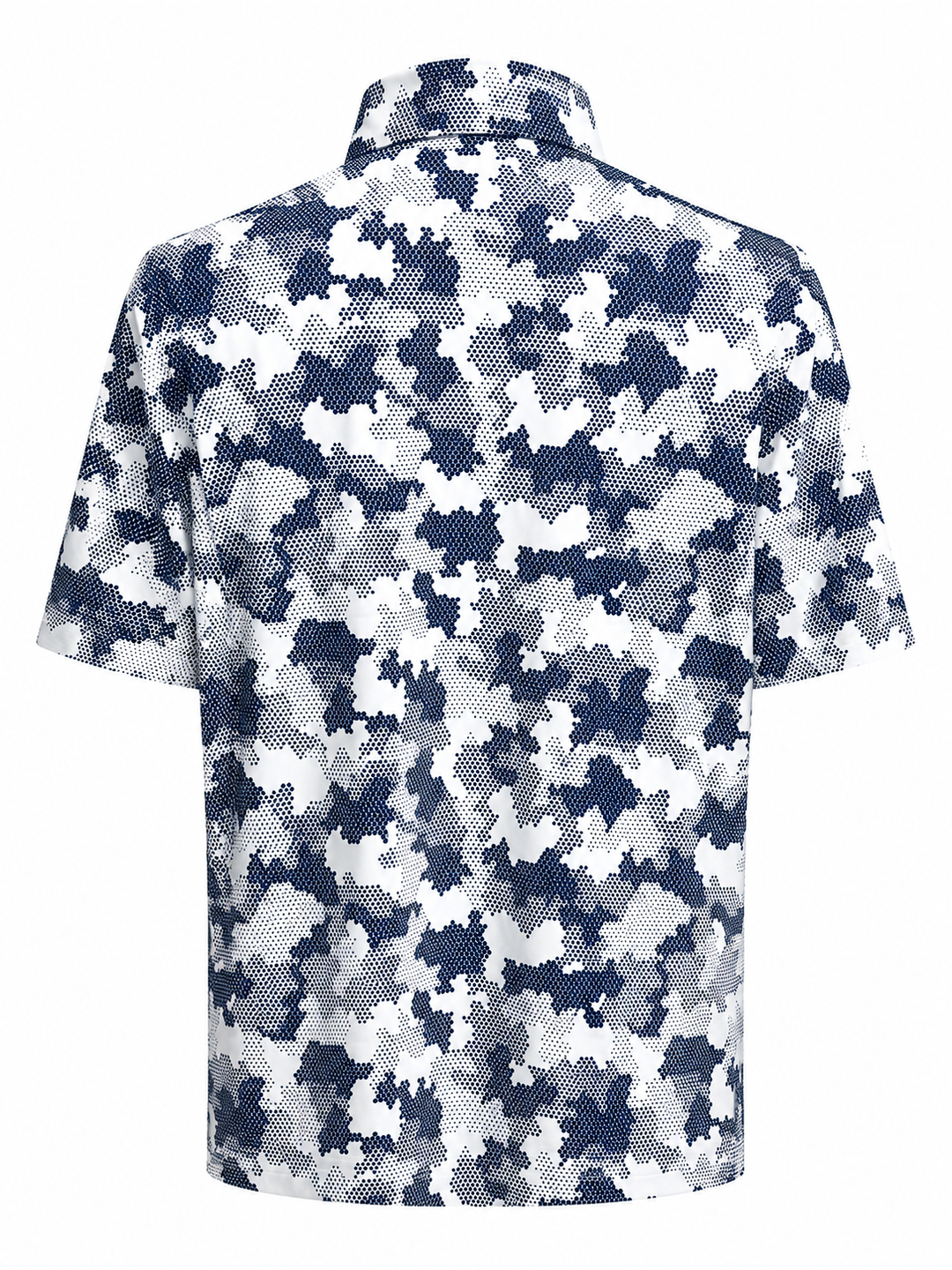Bobby Jones Performance Camo Print Jersey Polo - Summer Navy/White - Large
