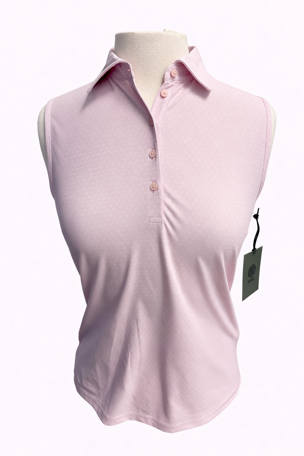 G/FORE Women's Butterfly Patterned Golf Polo - Blush - Small - Skorzie