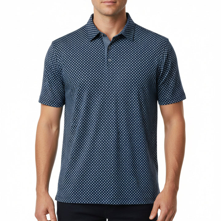Straight Down Men's Golf Polo Banksville New Indigo Size L