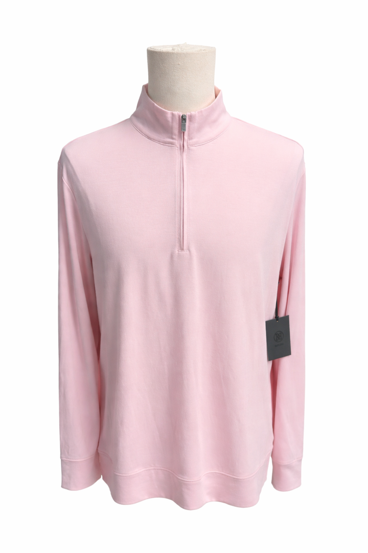 G/FORE Men's Soft Touch Jersey Quarter Zip Pullover - Blush - Medium - Skorzie