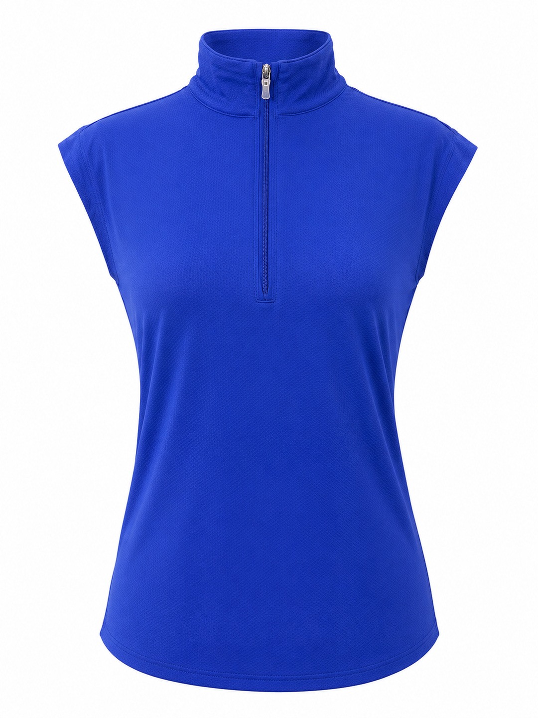 SanSoleil SolCool Sleeveless Mock Zip Top - Cobalt