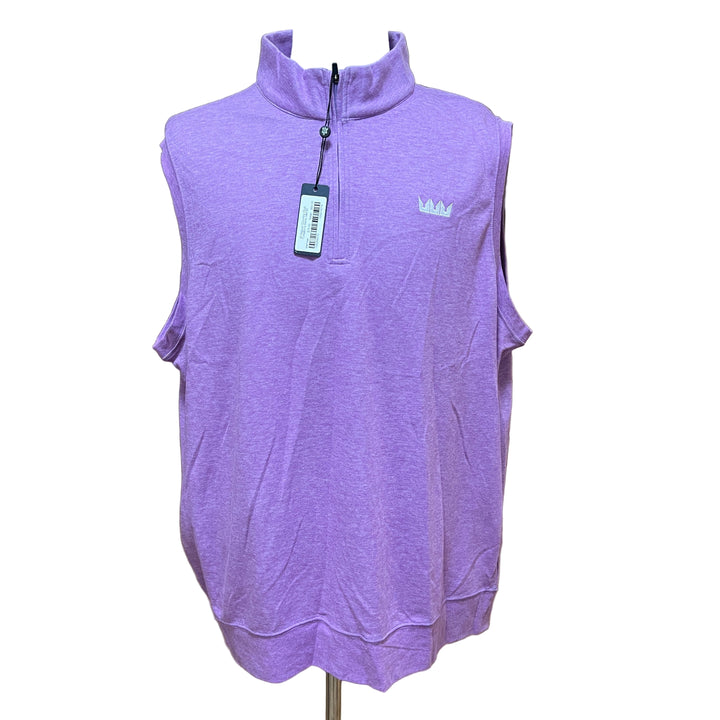 Turtleson Wallace Quarter Zip Vest (w/logo) - Grape - XX-Large - Skorzie