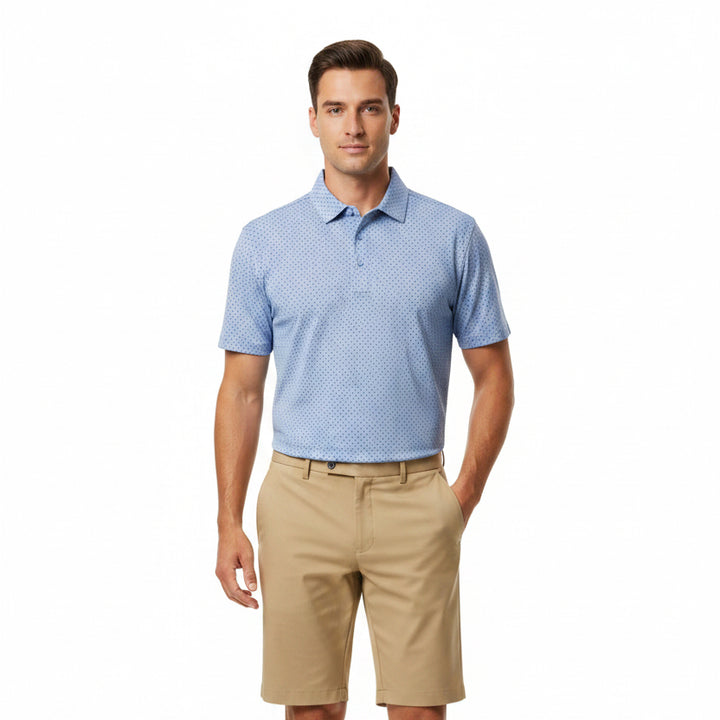 G/FORE Men's Polo Pima Willow/Dark Blue Size M