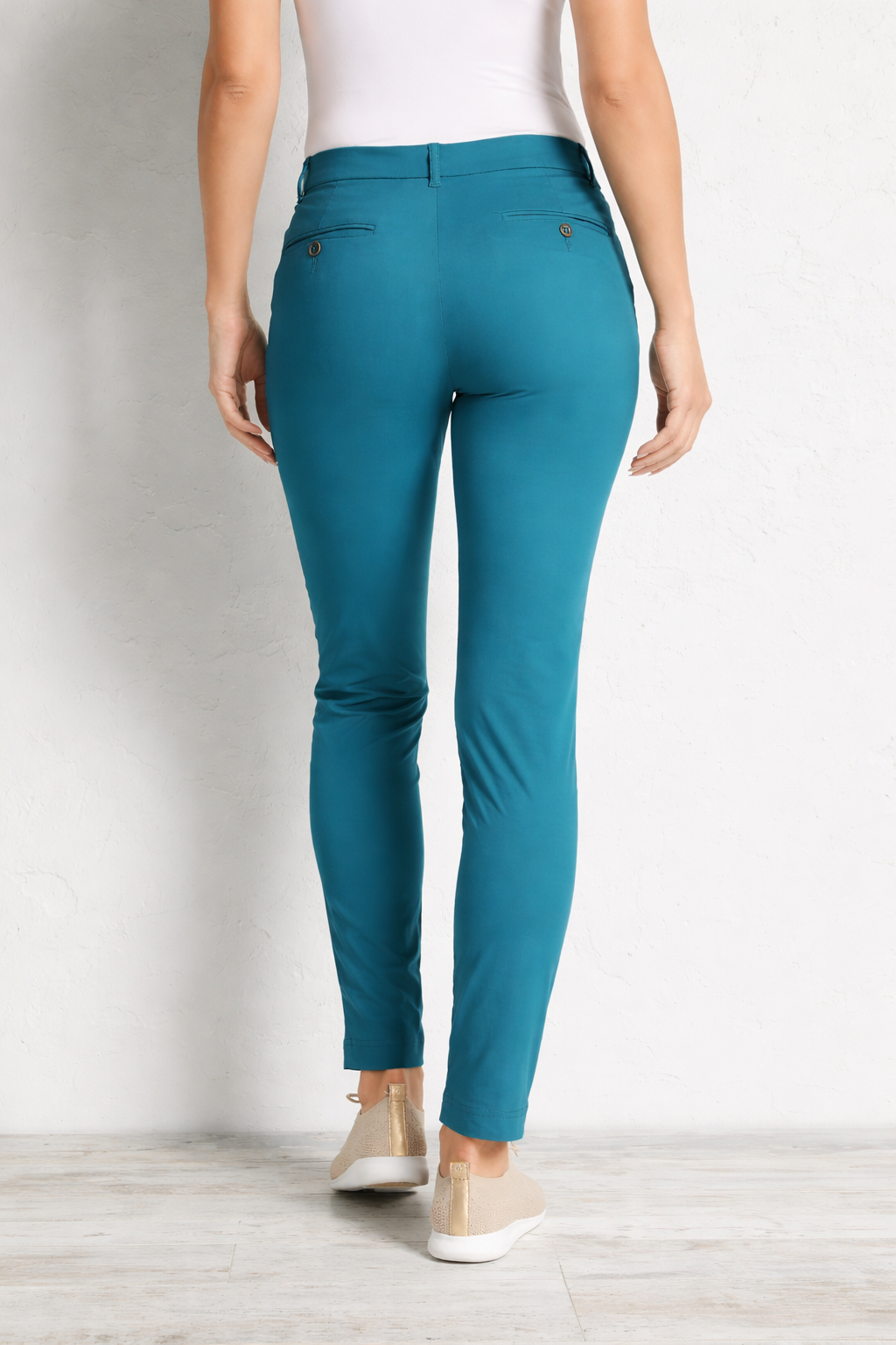 Anatomie Thea Ultra Light Weight Straight Leg Pant - Peacock - Skorzie