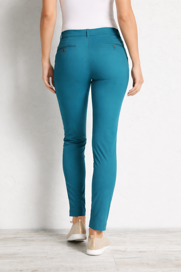 Anatomie Thea Ultra Light Weight Straight Leg Pant - Peacock - Skorzie