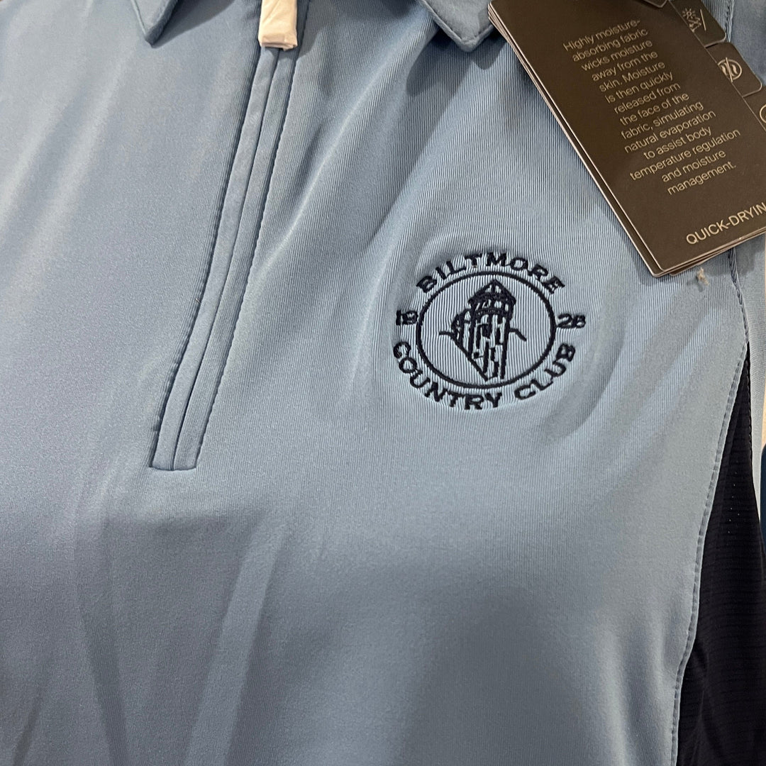 Kjus S/L Cool Recovery Polo (w/ logo) - Calm/Atlanta Blue - Large - Skorzie