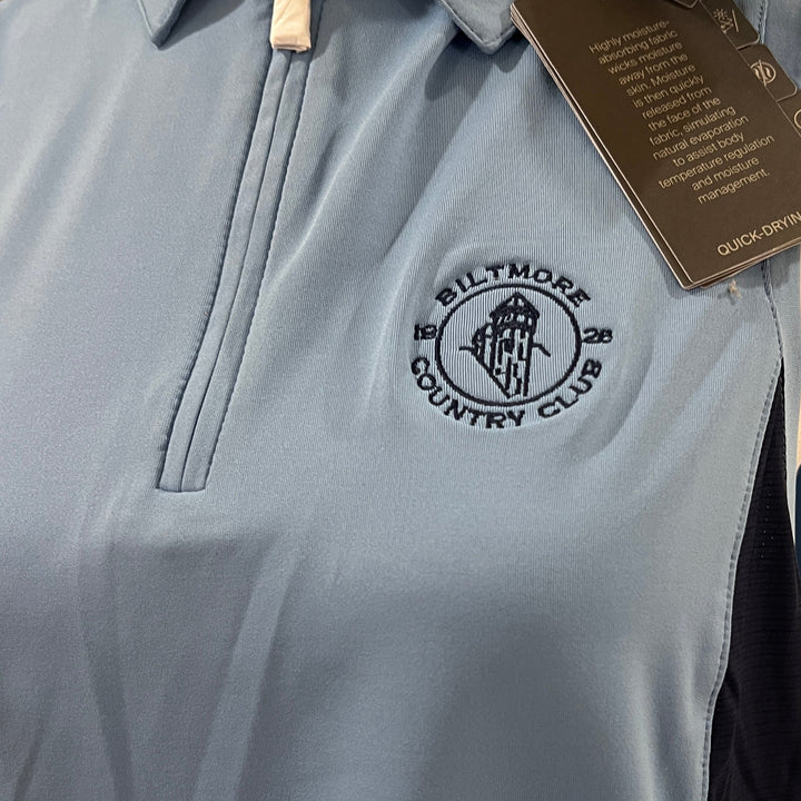 Kjus S/L Cool Recovery Polo (w/ logo) - Calm/Atlanta Blue - Large - Skorzie