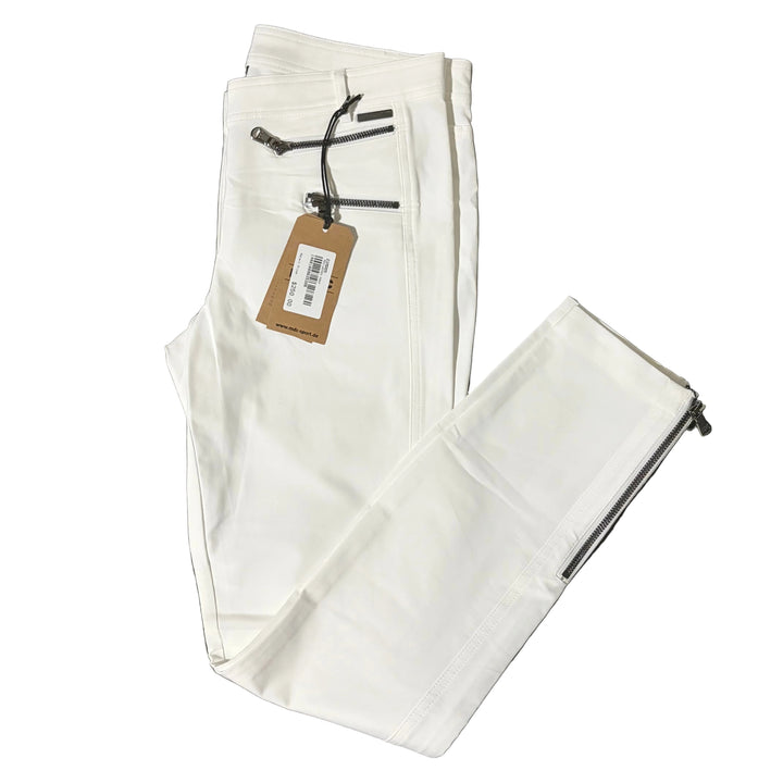 MDC Stretch Double Zip Ankle Pants 29" - White - Skorzie