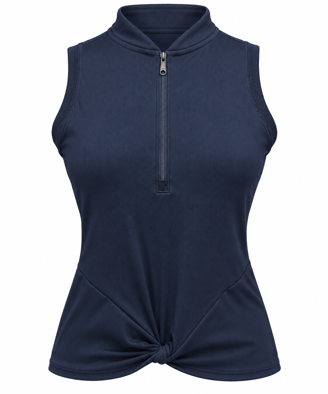 Lucky In Love Twisted It Up Zip Tank - Midnight