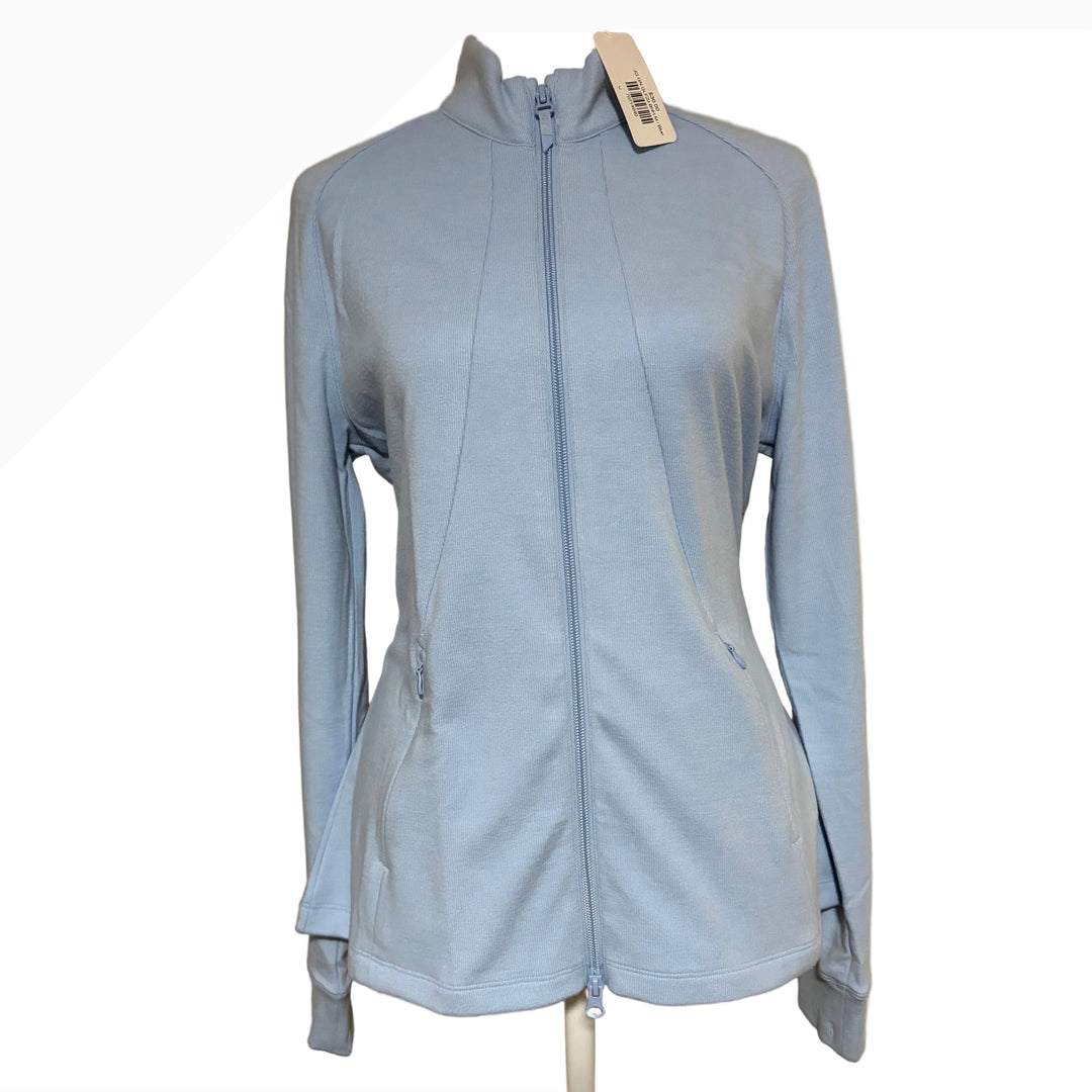 Greg Norman Golf Life Full-Zip Jacket - Blue Haze Heather - Medium - Skorzie