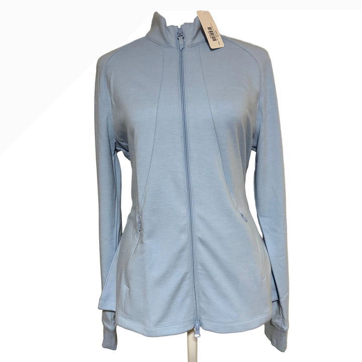 Greg Norman Golf Life Full-Zip Jacket - Blue Haze Heather - Medium - Skorzie