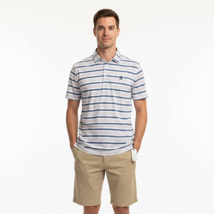 Anderson Ord Men's Golf Polo Spear (w/logo) Bluefin/Eilish Size S