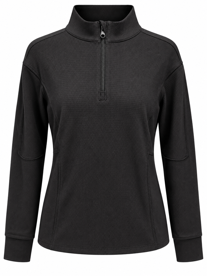 Lucky In Love Flex Long Sleeve Quarter Zip - Black