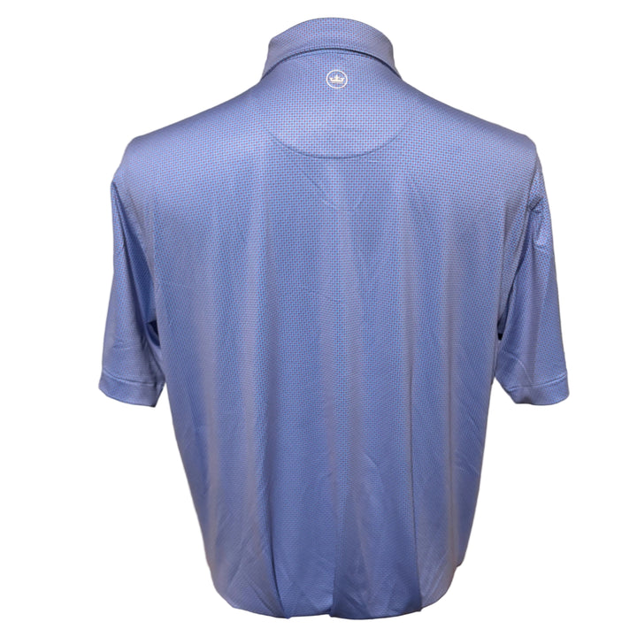 Peter Millar Phoenix Performance Jersey Polo (w/logo) - Blue/Red - Medium - Skorzie