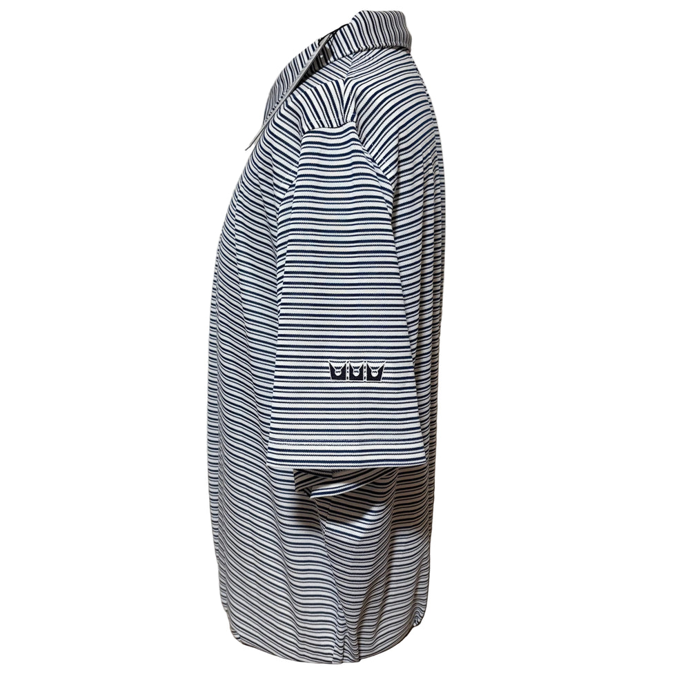 Sun Day Red Cypress Pique Stripe Polo (w/logo) - Estate Blue - XX-Large - Skorzie