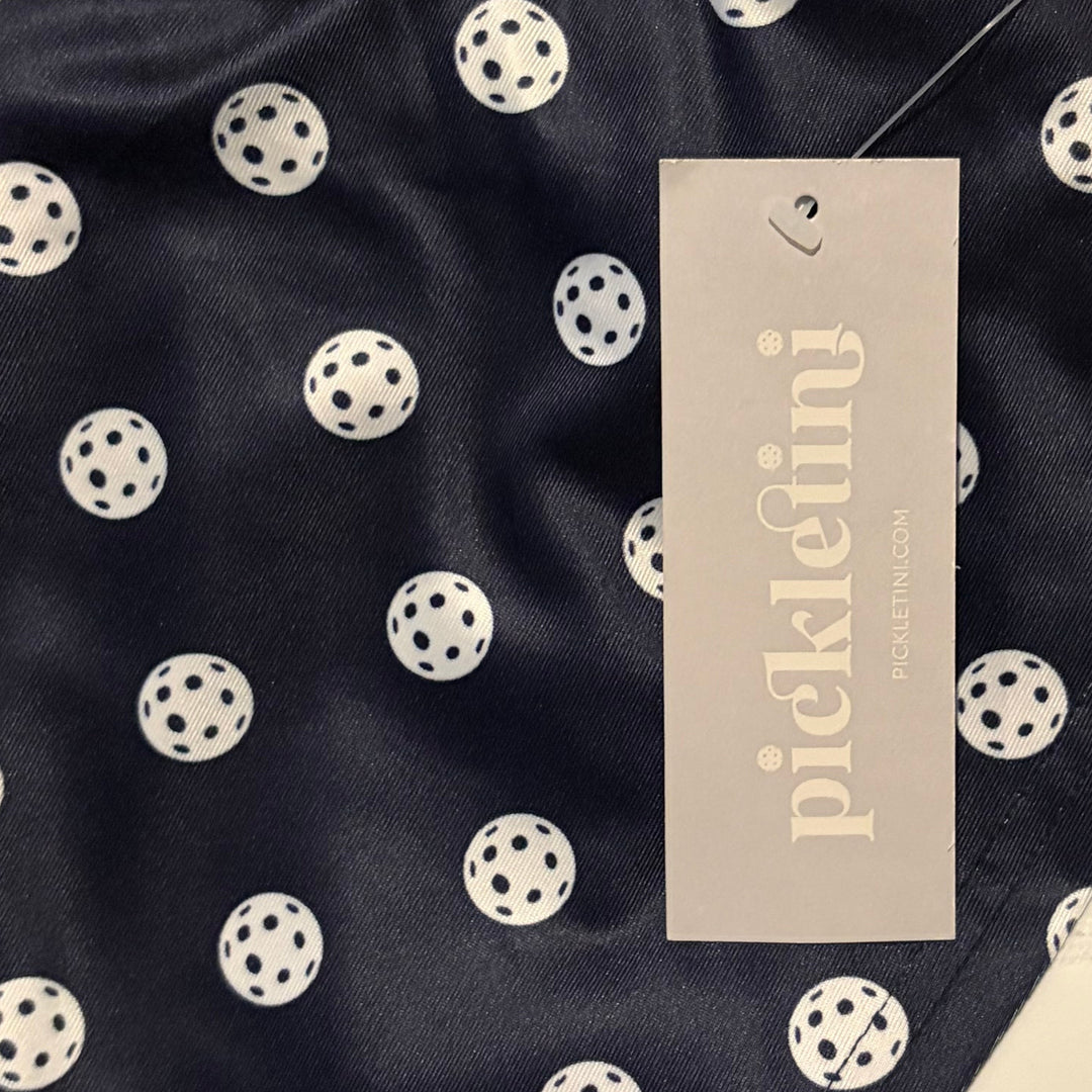 Pickletini Women's Pickleball Skort Daisy 14.5" Navy Pickledot