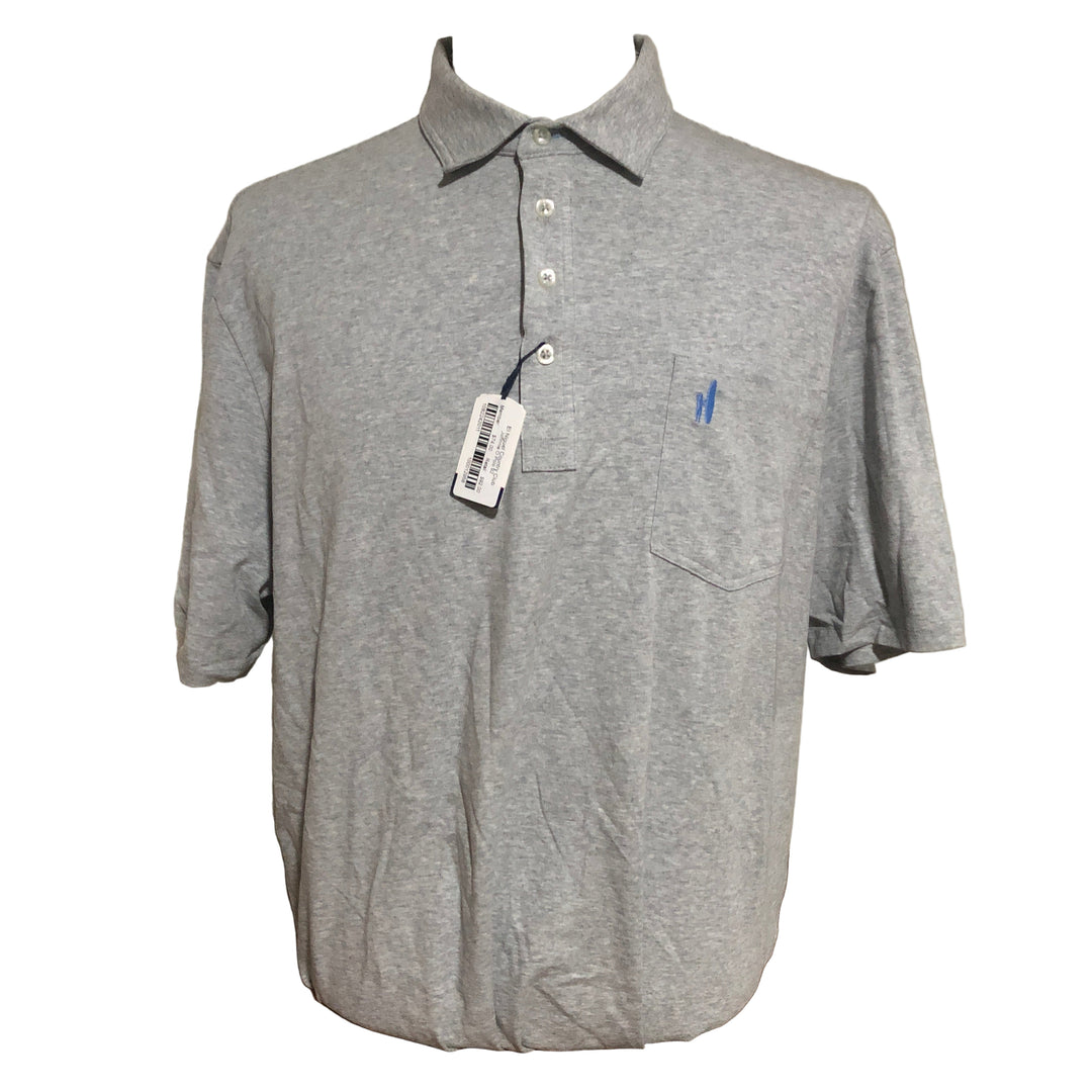 Johnnie-O Original Button Polo (w/ logo) - Heather Grey - X-Large - Skorzie