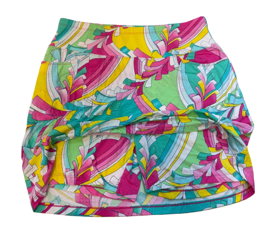 Gottex Pull- on Print Skort (18") - Pink Martinique - Medium